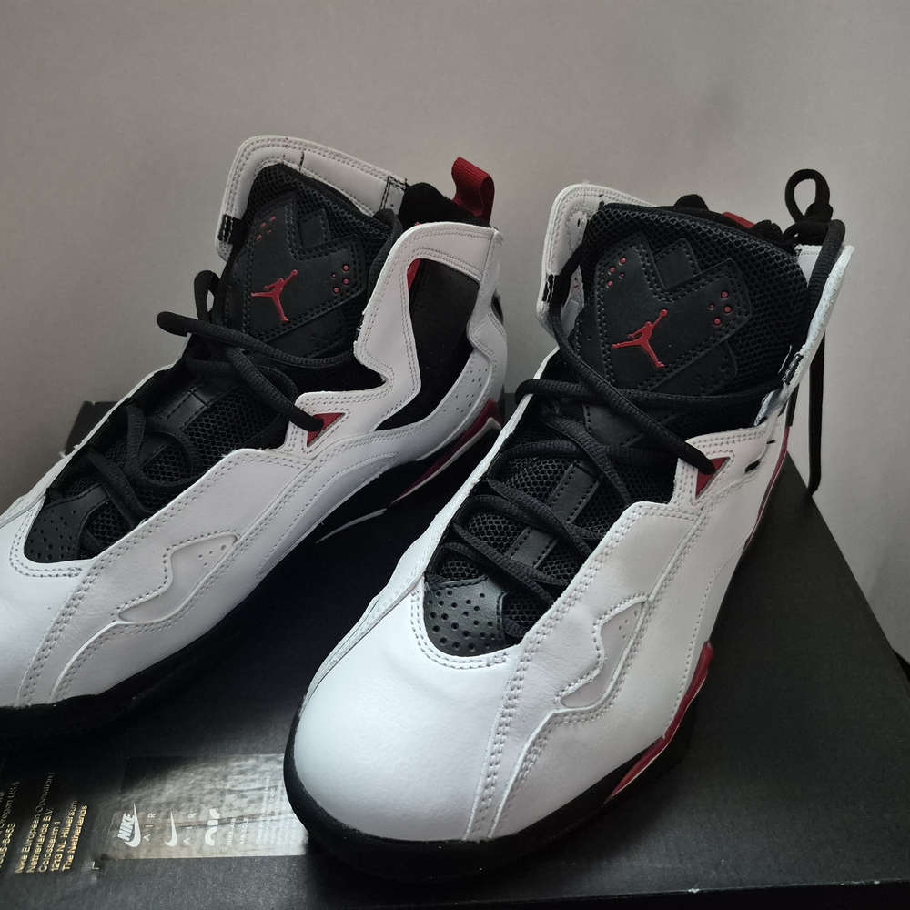 Jordan Athletic Shoes - White, Black, Red Accents - Picture 4 of 6